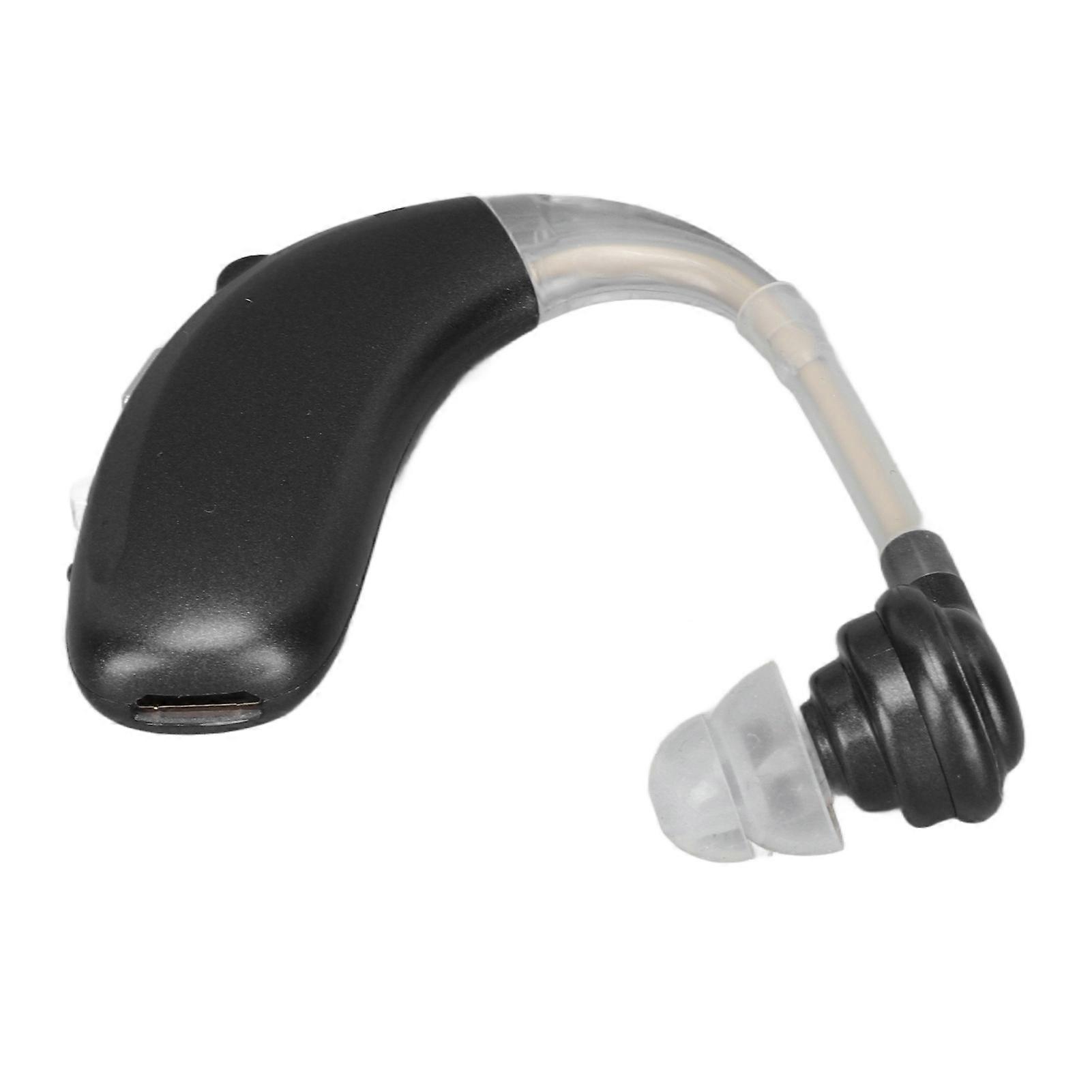 Rechargeable Single Bluetooth Sound Amplifier Earbud 35mAh Black