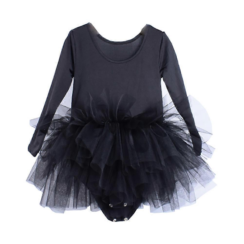 Black Girl Tutu Skirt Performance Costume Made of Durable Odourless Polyester for Dance and Special Occasions Size 1pc