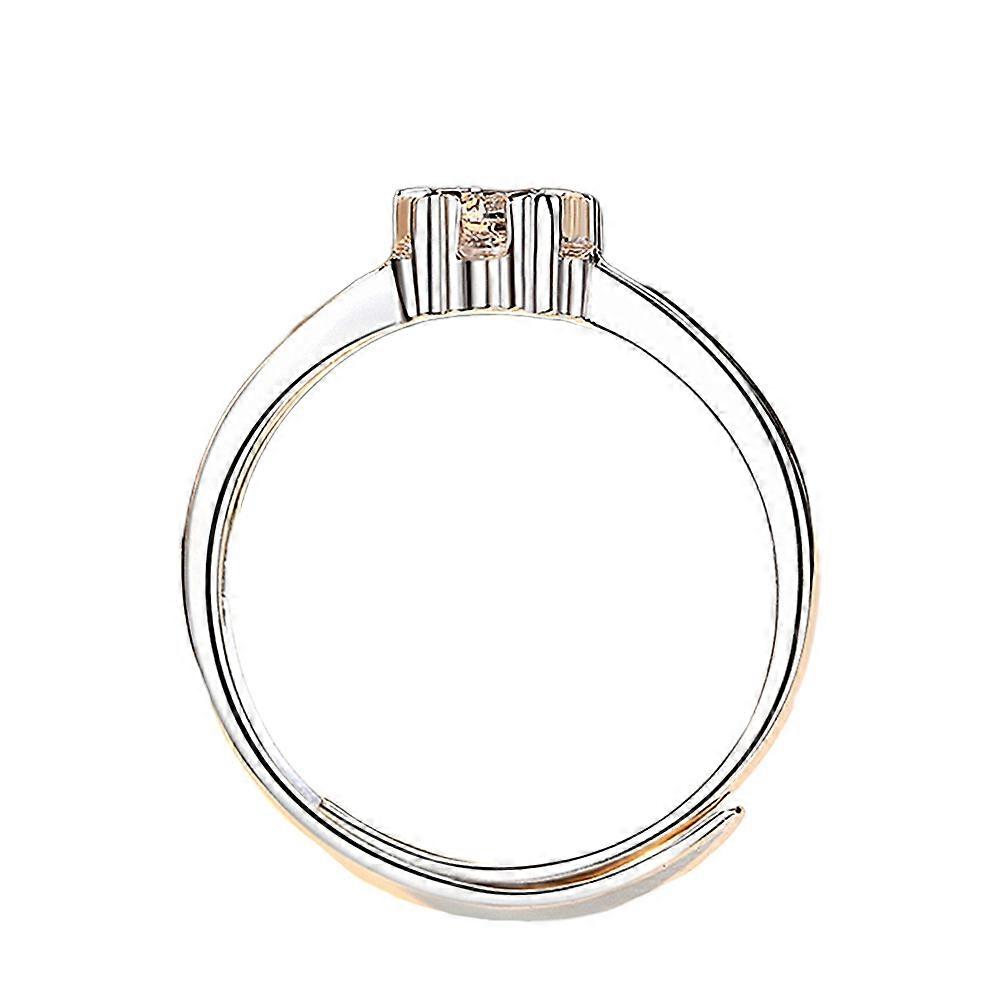 Diamond Rings Rhinestone Ring for Decoration 2Pcs Copper Accessories