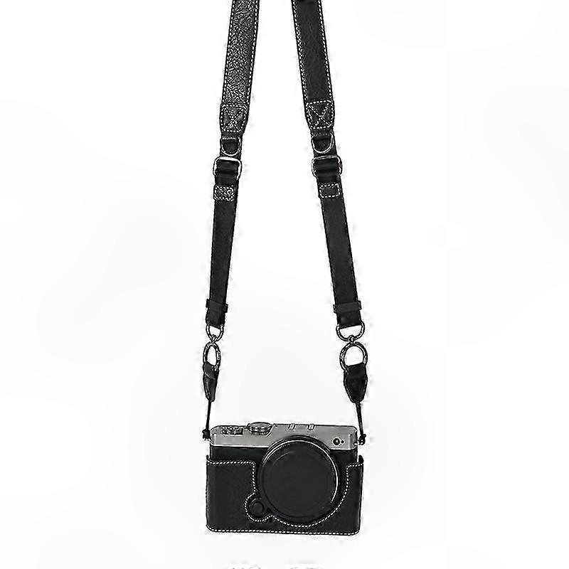 Universal Camera Case with Shoulder Strap, Large Cutout PU Protective Cover for Mirrorless Cameras