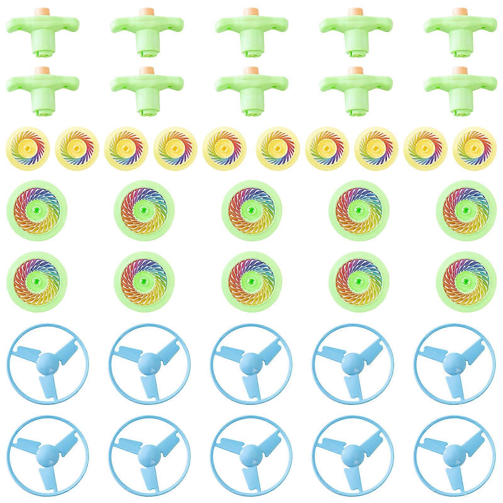 10 Pieces Classical Spinner Discs for Kids Colorful Whirling Toy for Outdoor Fun Parent Child Interactive Game and Early Education Multicolor