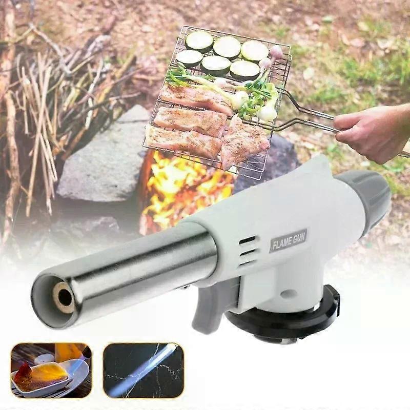 Camping Baking Barbecue Gas Torch Welding Fire Maker Lighter Butane Burner Flame Metal Flame Gun WeldingTorch Lighter Heating