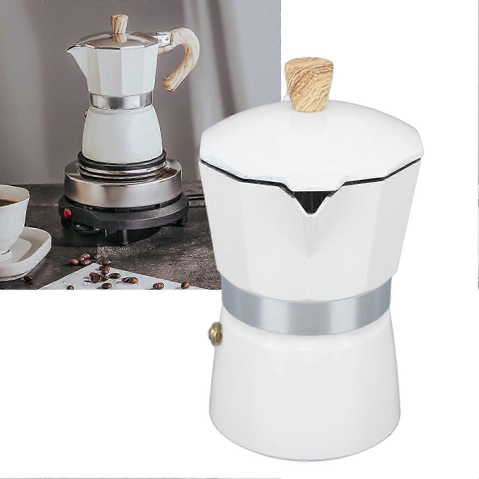 Kitchen Stovetop Coffee Maker Stovetop Moka Pot Aluminum Moka Coffee Pot for Home 150ml 3 Cups