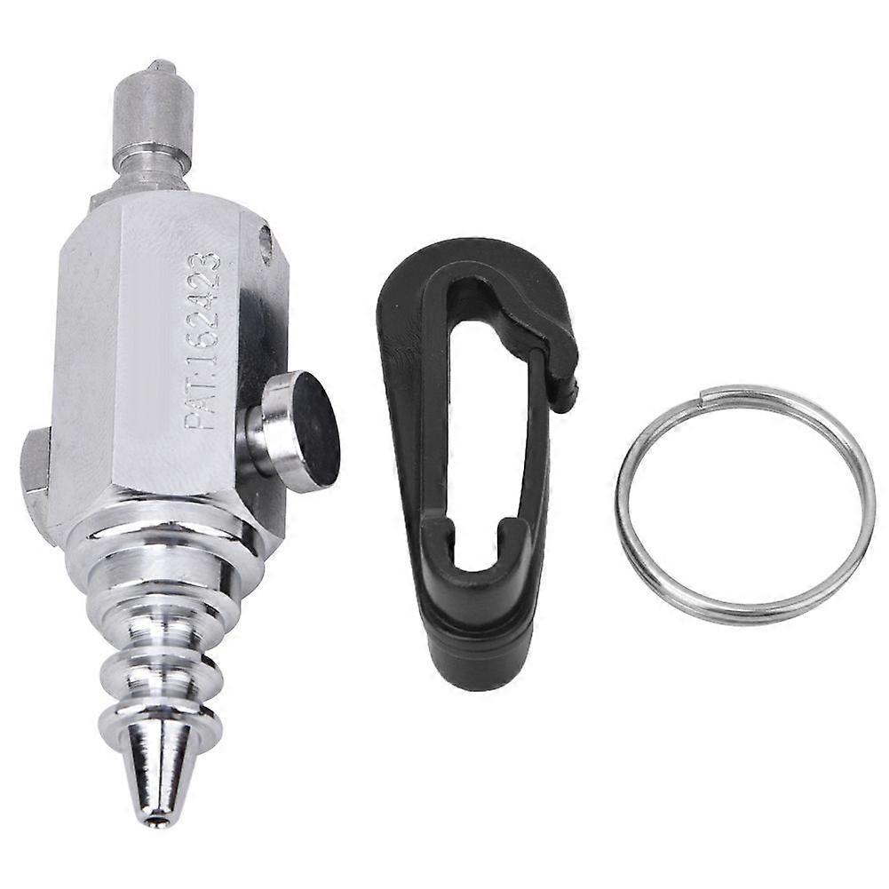 Stainless Steel Professional 8cm Mini Portable Scuba Diving Universal Air Nozzle Equipment for BCD Inflator Hose Clean ToolSilver