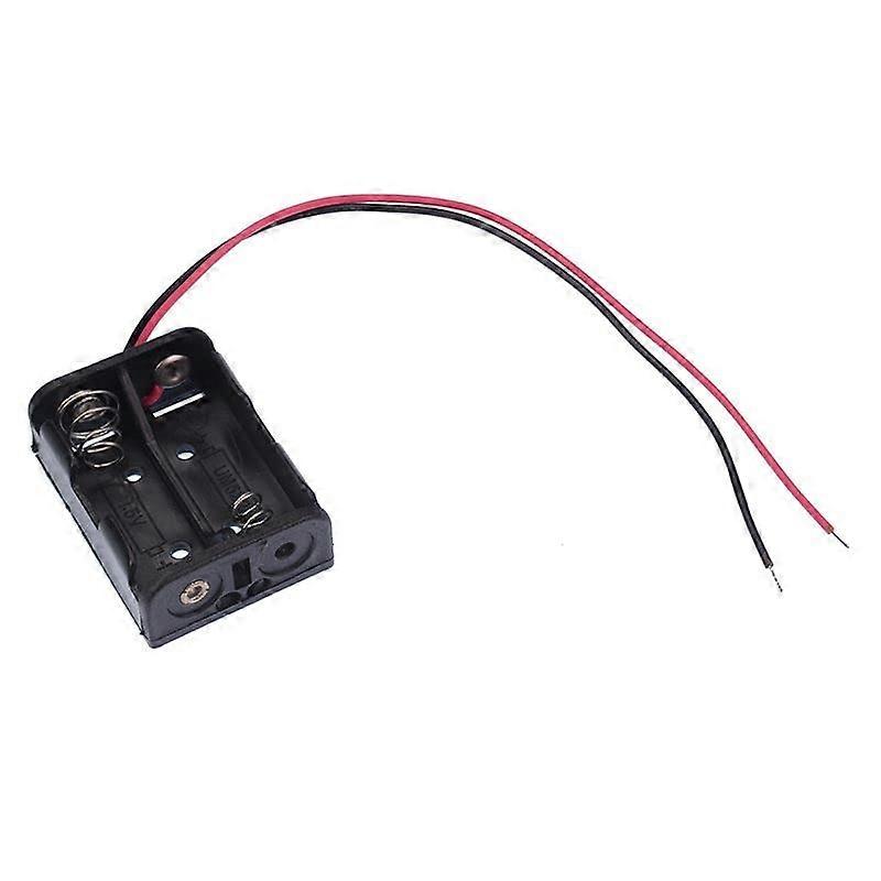 N x 2 Open Style Battery Holder Case With Flying Leads Pack of 5