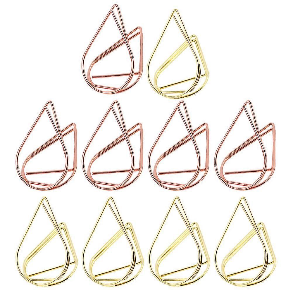 Water Drop Shape Steel Memo Clip for Party Usage 50Pcs Table Holders
