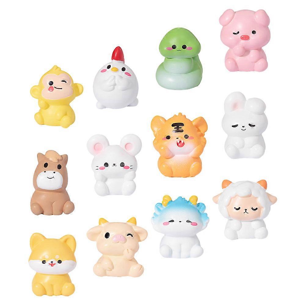 Tiny Resin Animals for Decor 48Pcs Miniature Garden Figurines Collection