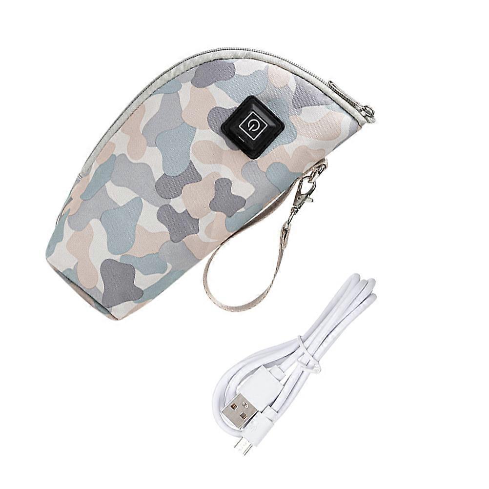 Milk Bottle Warmer USB Cover Sleeve for Baby Bottle Heating Grey
