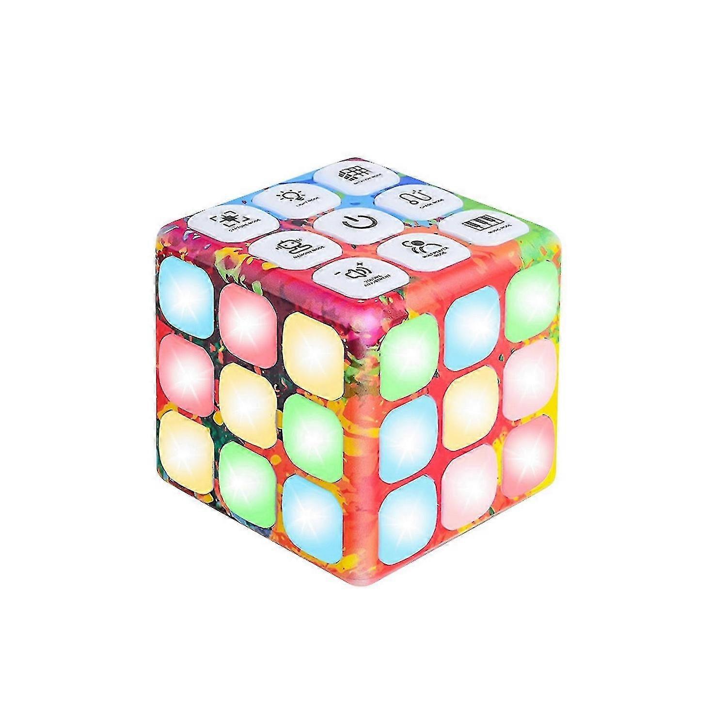 Cubik LED Flashing Cube Memory Game - Electronic Handheld Game, 5 Brain Memory for Kids