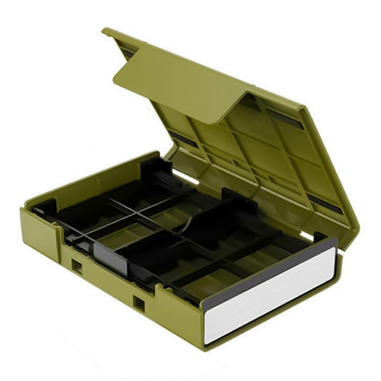 ABS Hard Drives Container Holds 4x2.5Inch Or 1x3.5Inch Drives BuiltIn ShockResistant Cushion Pad Case Green