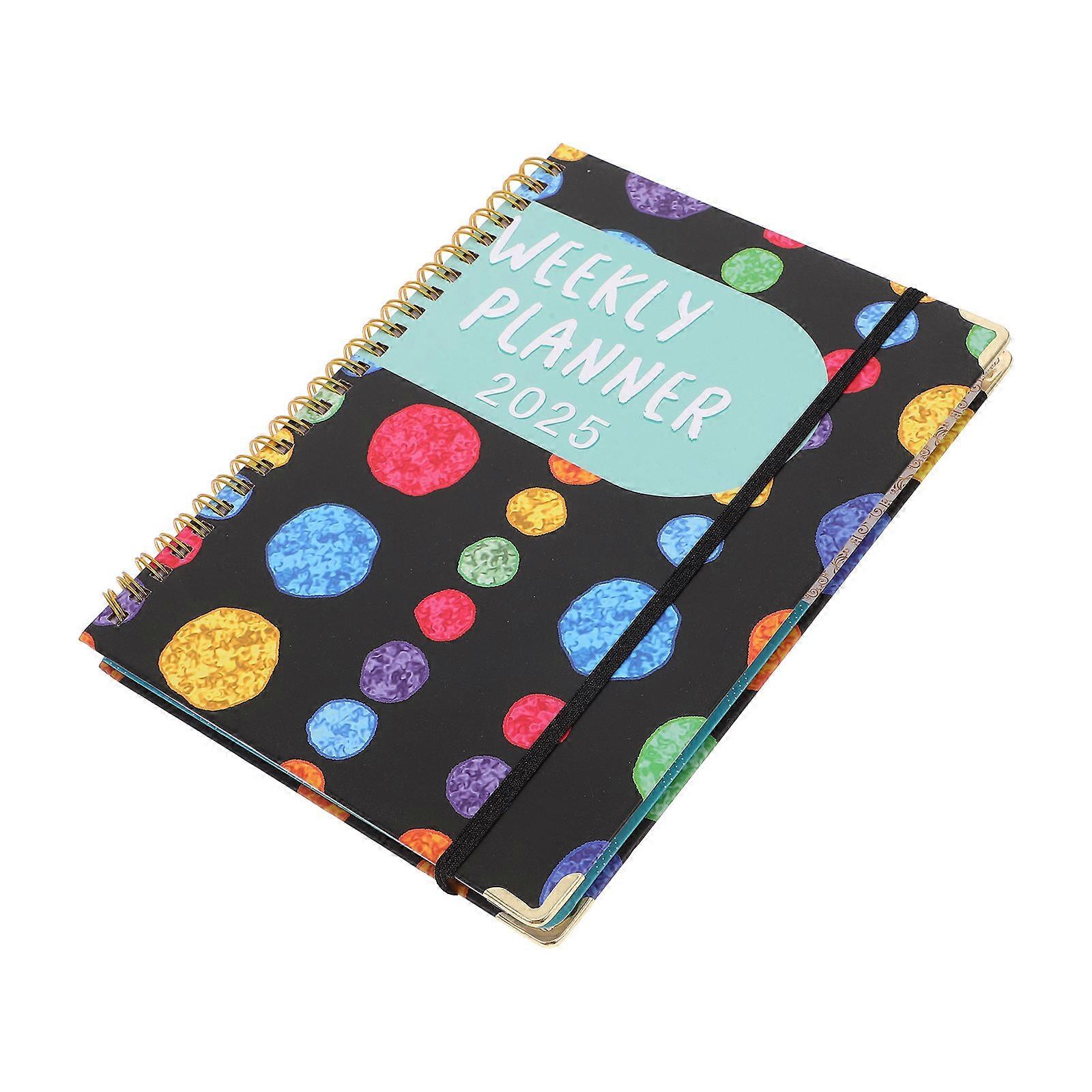 2025 Daily Planner 3Pcs Spiral Notebook for Writing Academic Year Use