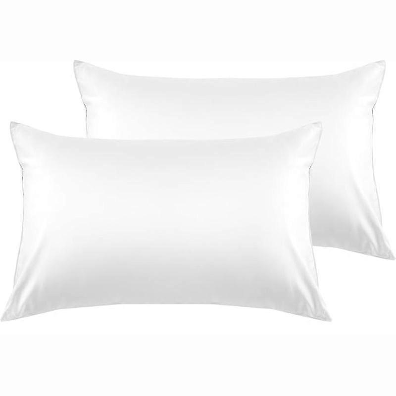 2pcs Solid Color Brushed Pillowcase pair, Pocket Design Skin Friendly And Breathable ultra-fine fiber single&double Pillowcases