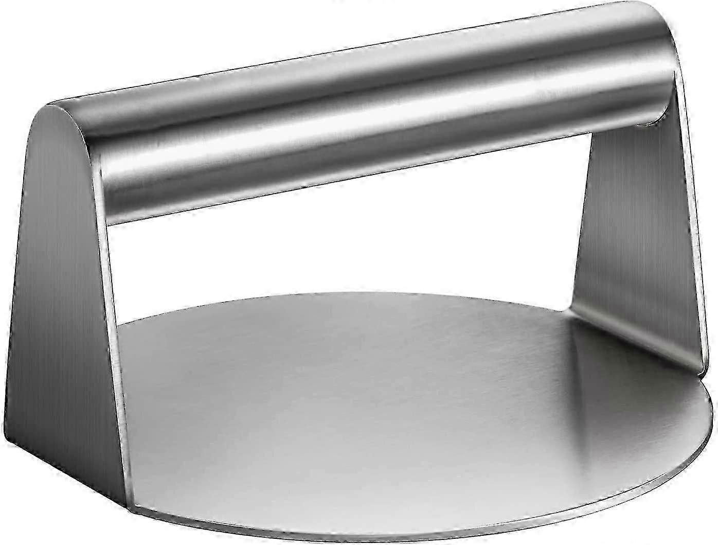 5 Inch Round Stainless Steel Burger Press with Handle, Rust Resistant & Easy to Clean