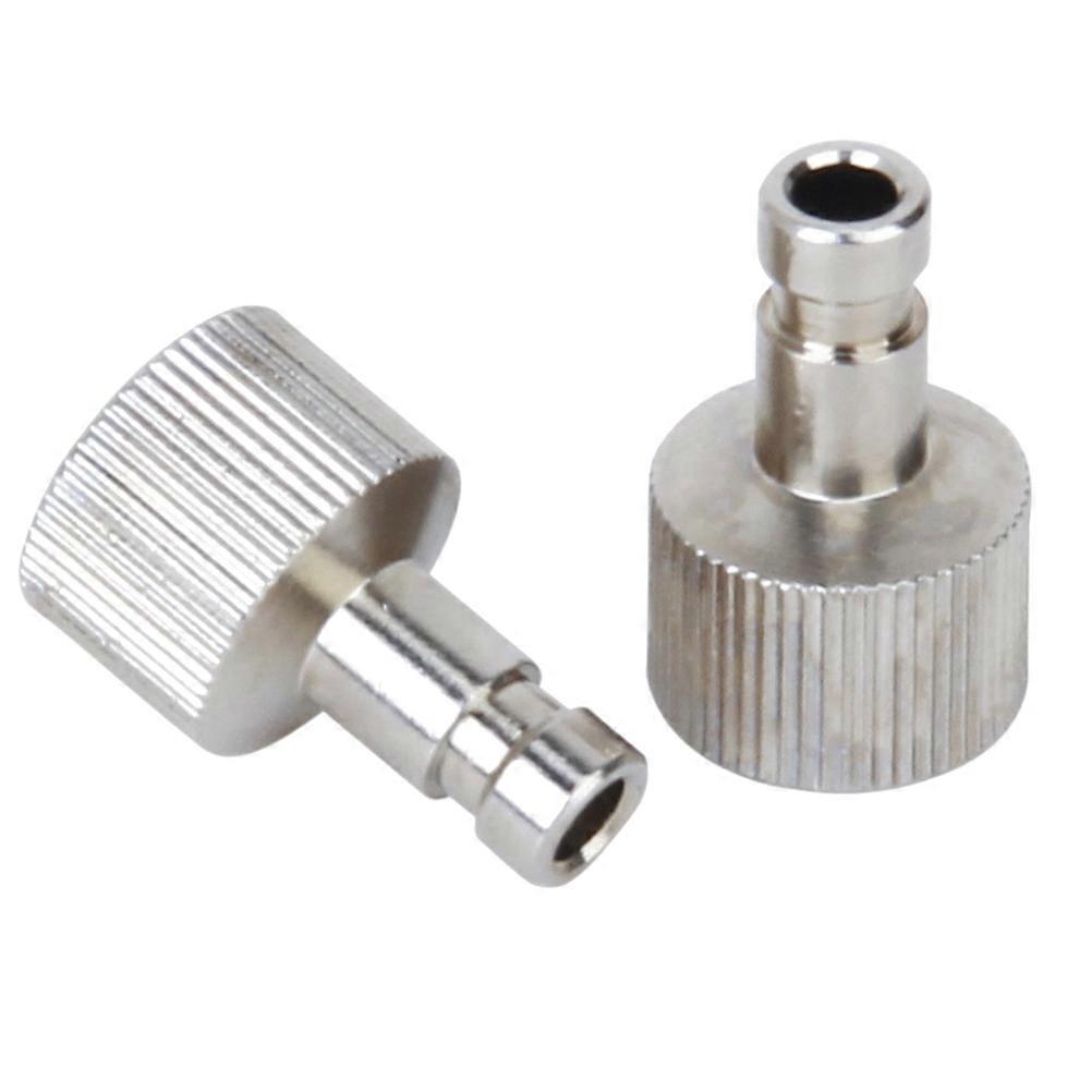 Spray Pen Airbrush Quick Disconnect Coupler Hose Connector 2Pcs Silver