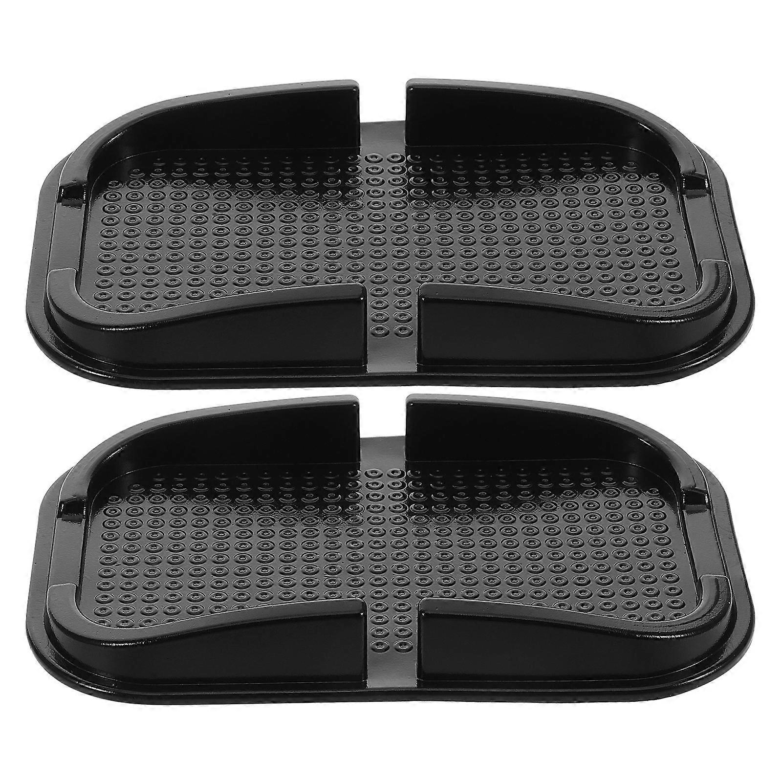 Car Navigation Holder ABS Non Slip Dashboard Mat 2Pcs for Car Use