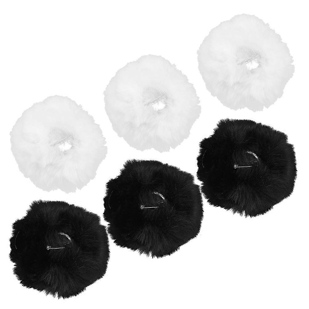 Bunny Tail Costume Accessories Assorted Color Soft Fluffy Halloween Party Accessory 6Pcs