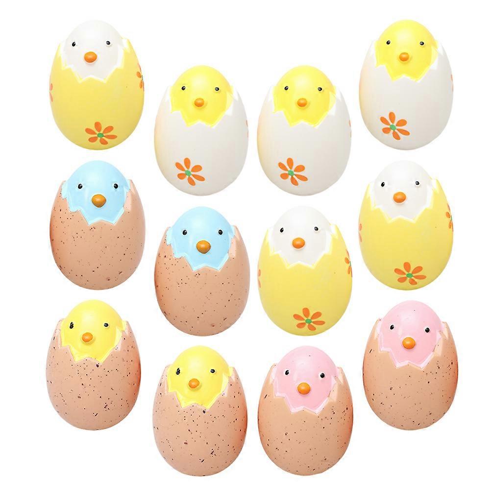12Pcs Decorative Hanging Eggs For Easter Celebration DIY Design Suitable For Children And Educators Nursery Environment