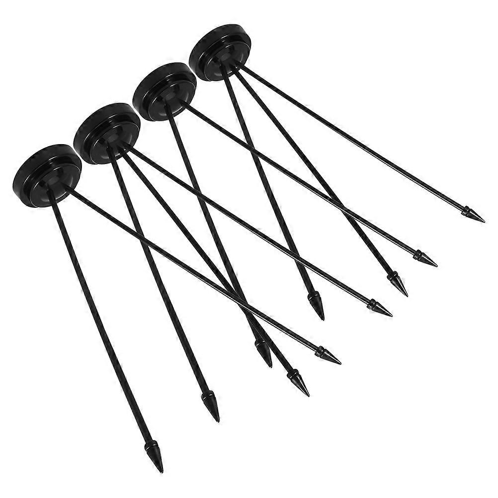 Black Indoor Flag Stand Kit with 4Pcs Mini Flag Bases for Office