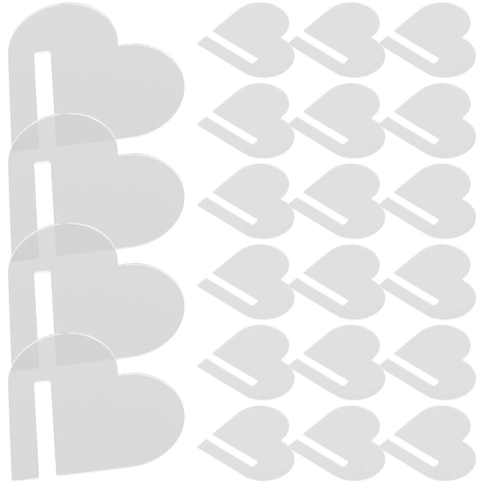 150 Pcs Sturdy Heart Shaped Acrylic Wine Charms Ideal For Bars And Home Use Featuring Reusable Drink Identification Tags