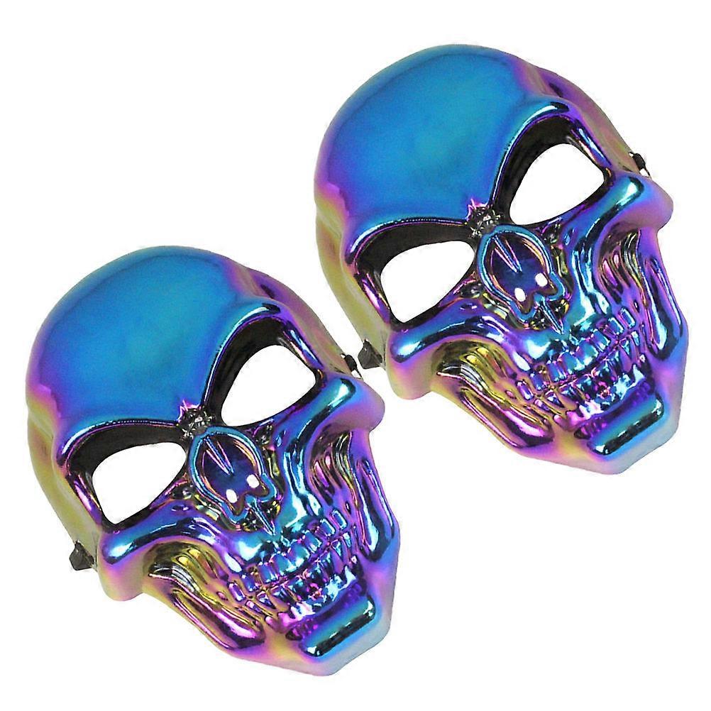 Cosplay Face Mask Plastic Masquerade Parties Durable PP Material Festive Atmosphere 2Pcs