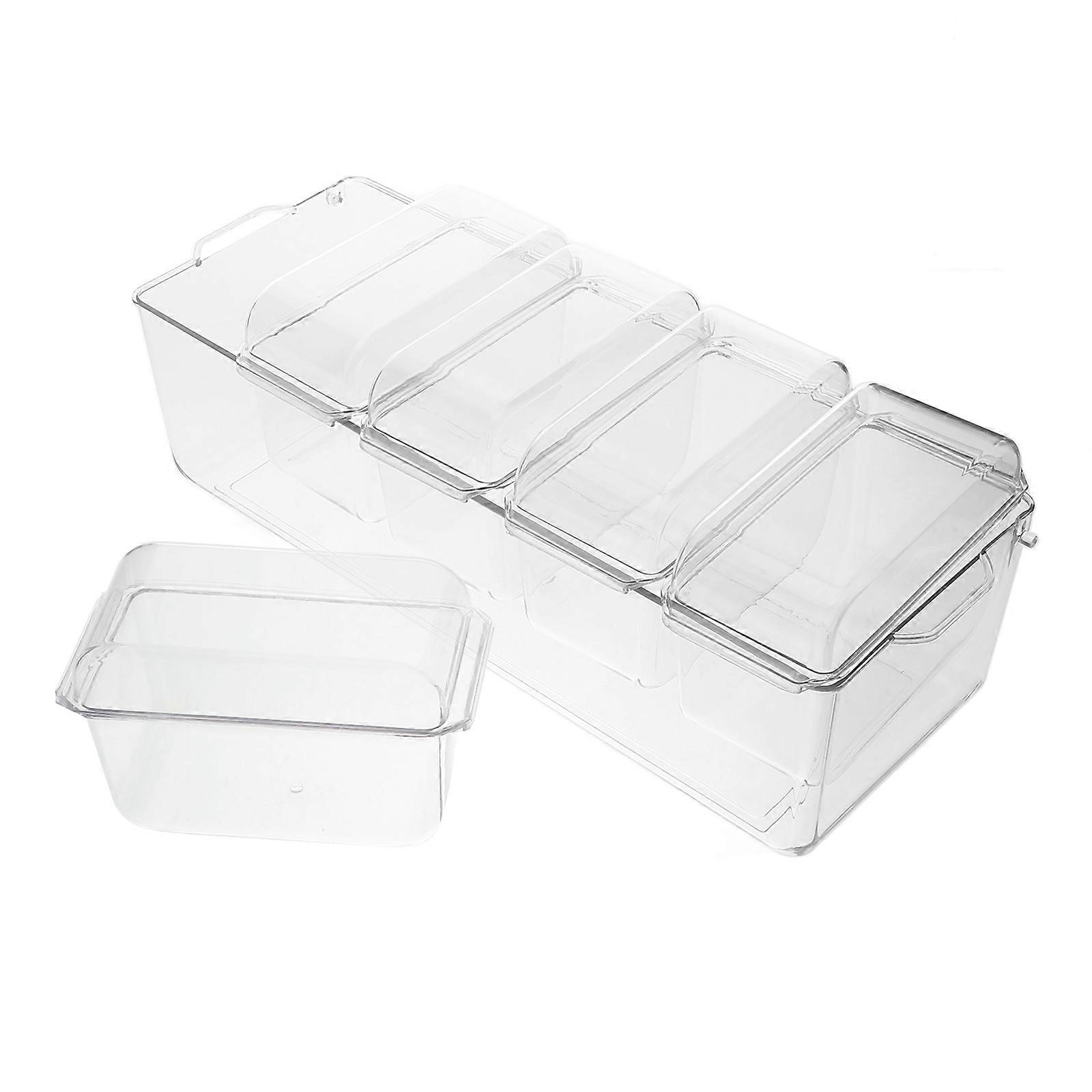 Versatile Snack Tray With Lids For Party Organizers And Storage Transparent Platter For Easy Cleaning 1Set