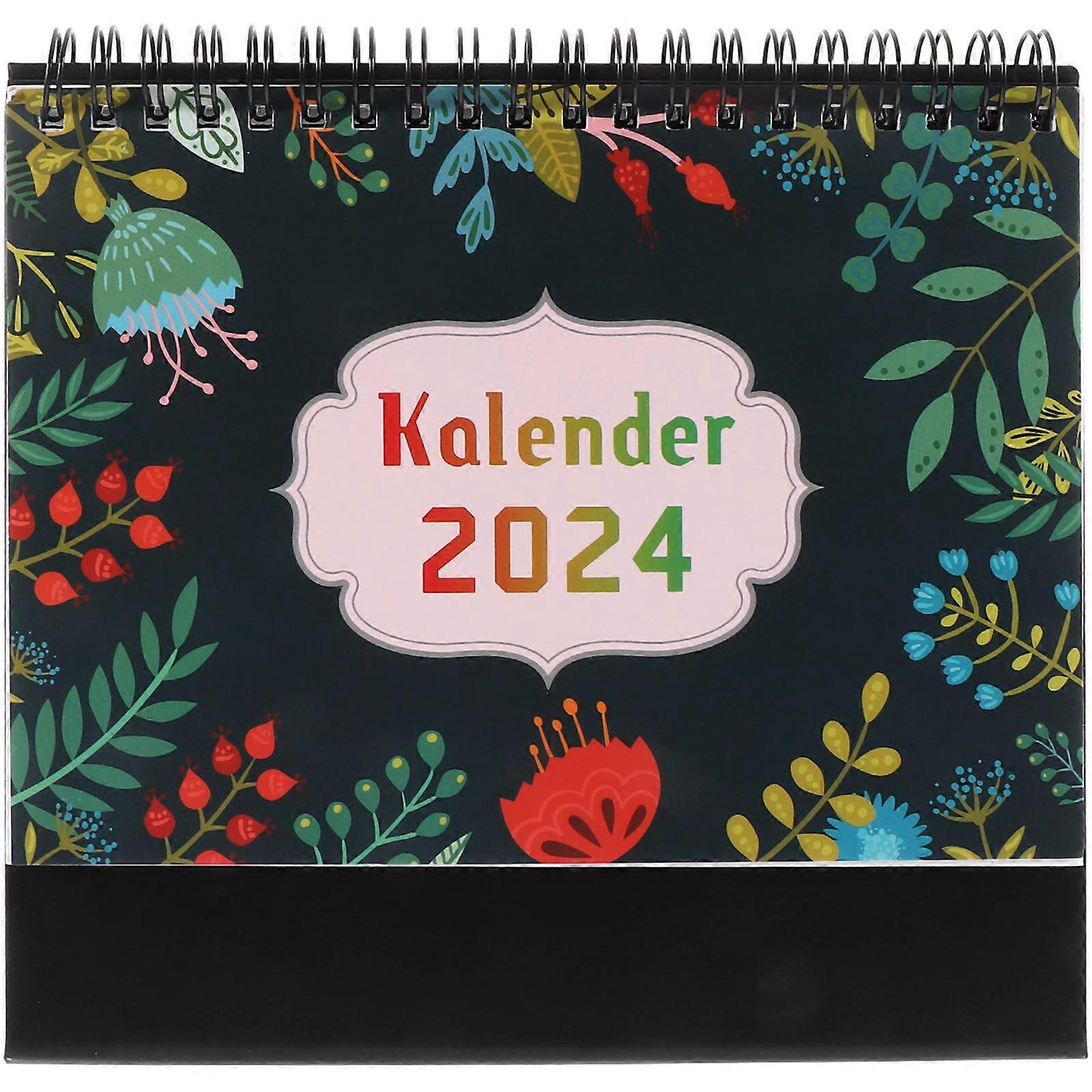 Practical Daily Use Desktop Calendar 2Pcs Rectangular For General Consumers Office Study 17.8X6.5X16CM