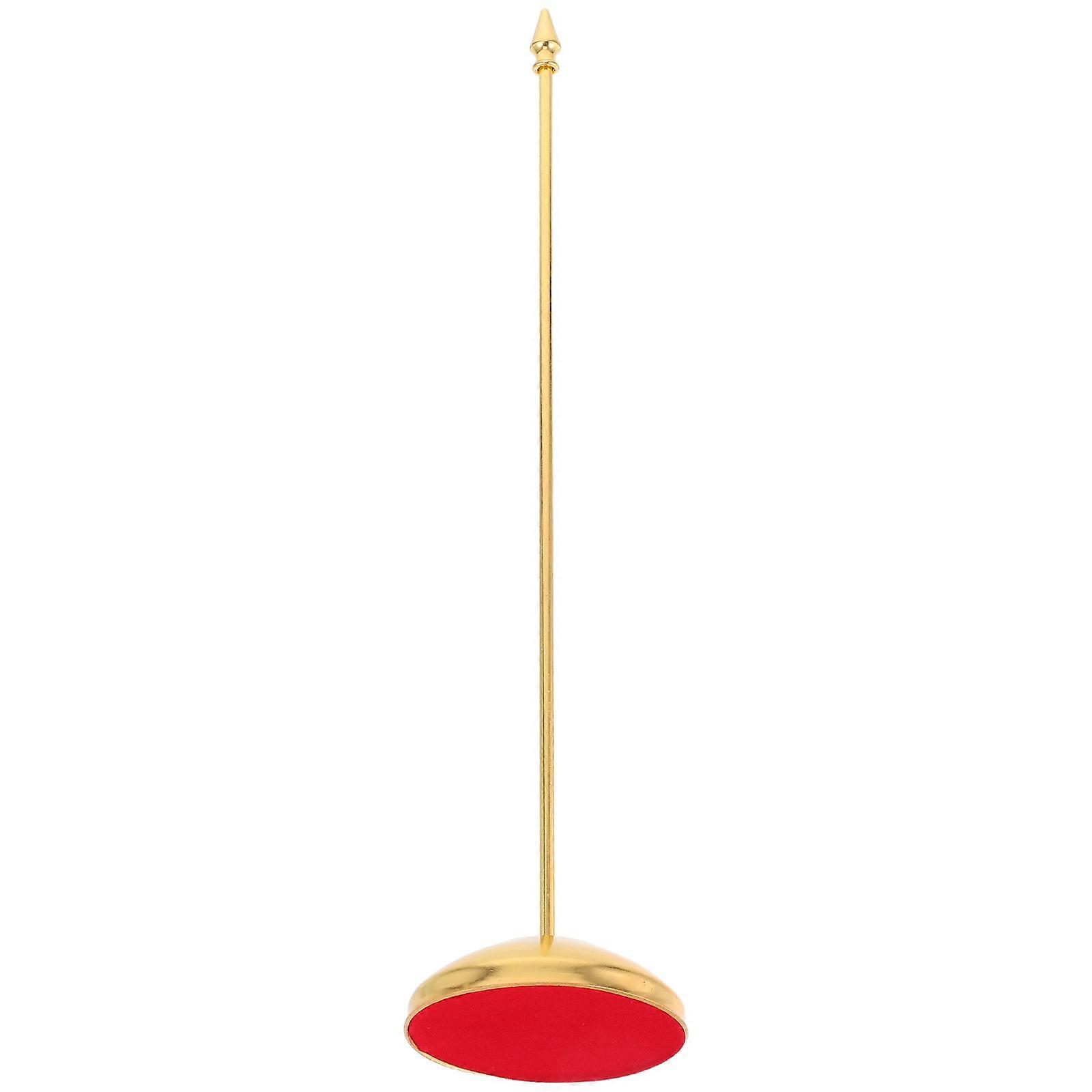 Office Desk Flag Holder Metal Stand 4Pcs Golden Desktop Display