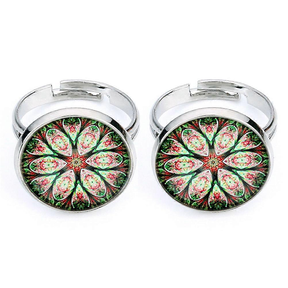 Glass Patch DIY Jewelry Material for Making 20Pcs Creative Round Pattern Accessories