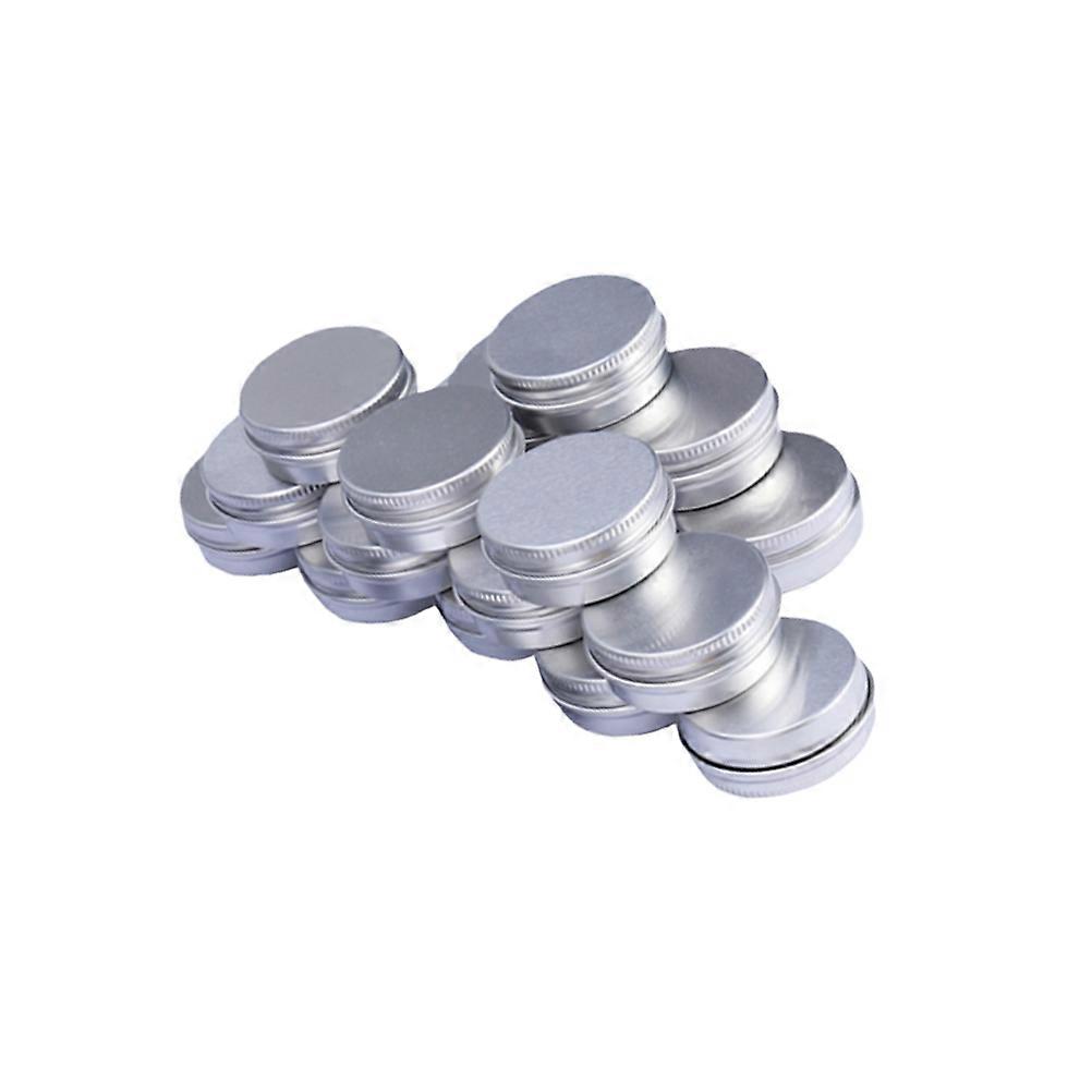 Empty Subpackage Box Aluminium Box for Storage Use 48Pcs Silver Cream Jar