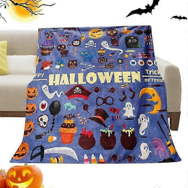 Throw Blanket For Couch Flannel Blanket For Couch Portable Halloween Spooky Throw Blanket For Bed Napping And Studying