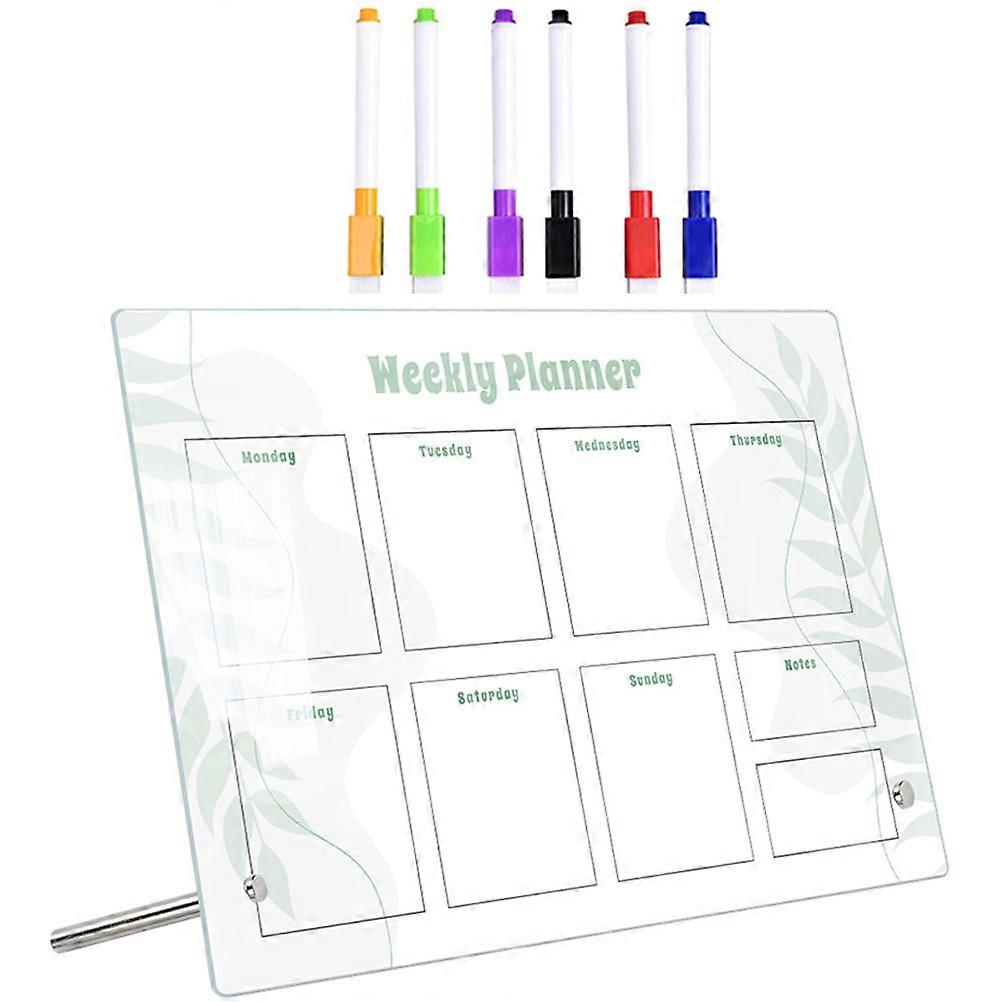 Desktop Memo Board 1 Set Perfect For Office Home 30X20CM Notice Writing Acrylic Assorted Color