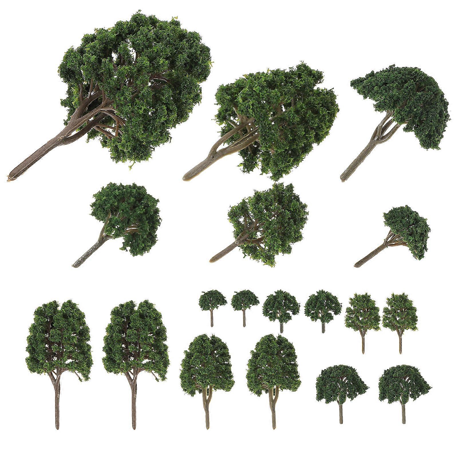 Miniature Tree Ornament for Landscape Decor with 48Pcs Items
