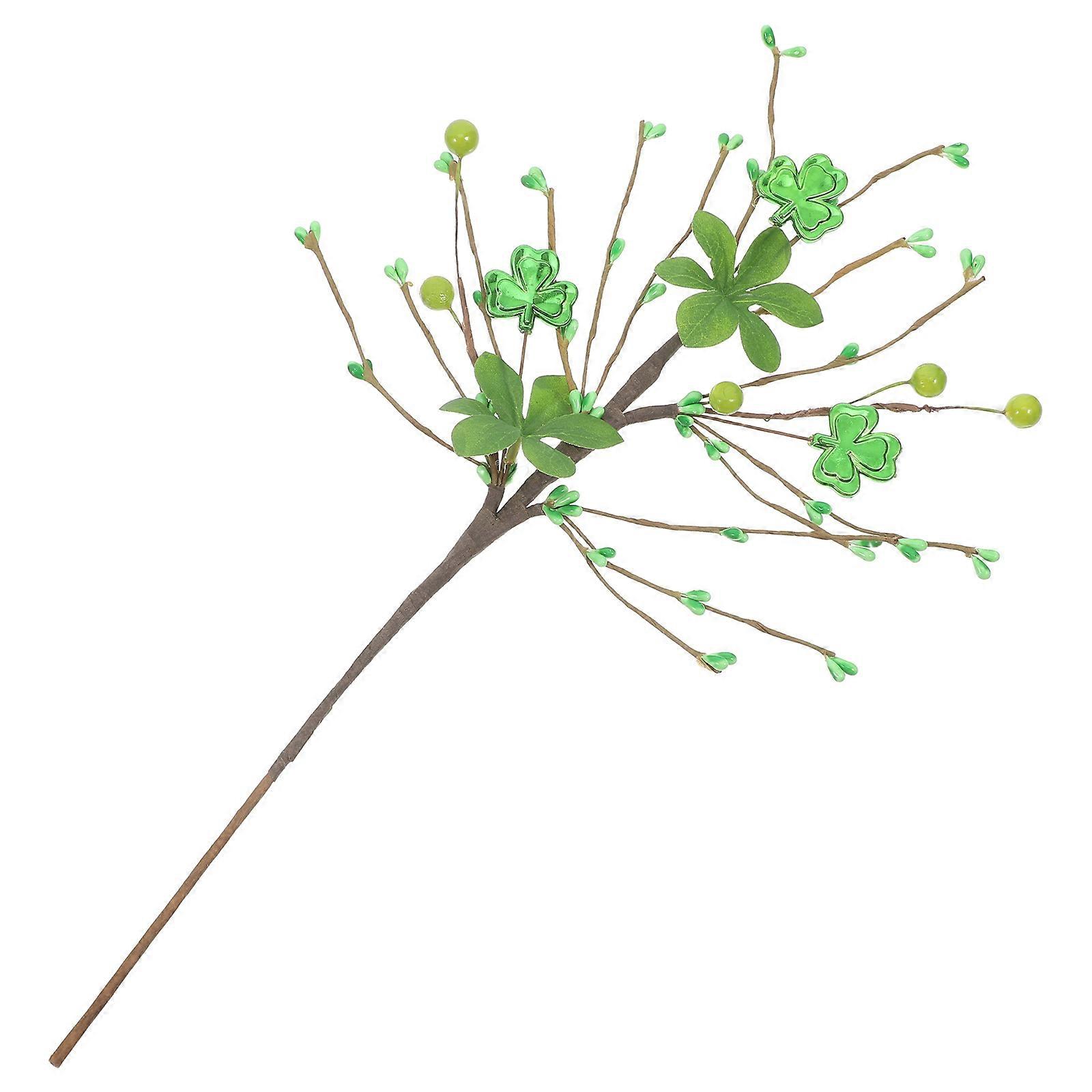 Four Leaf Clover Artificial Shamrock Plant for Decoration Greenery Stems