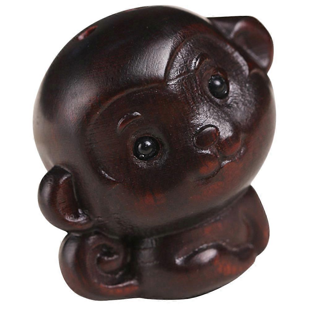 Wooden Monkey Pendant Keychain Pendant Decorative 4Pcs Collection