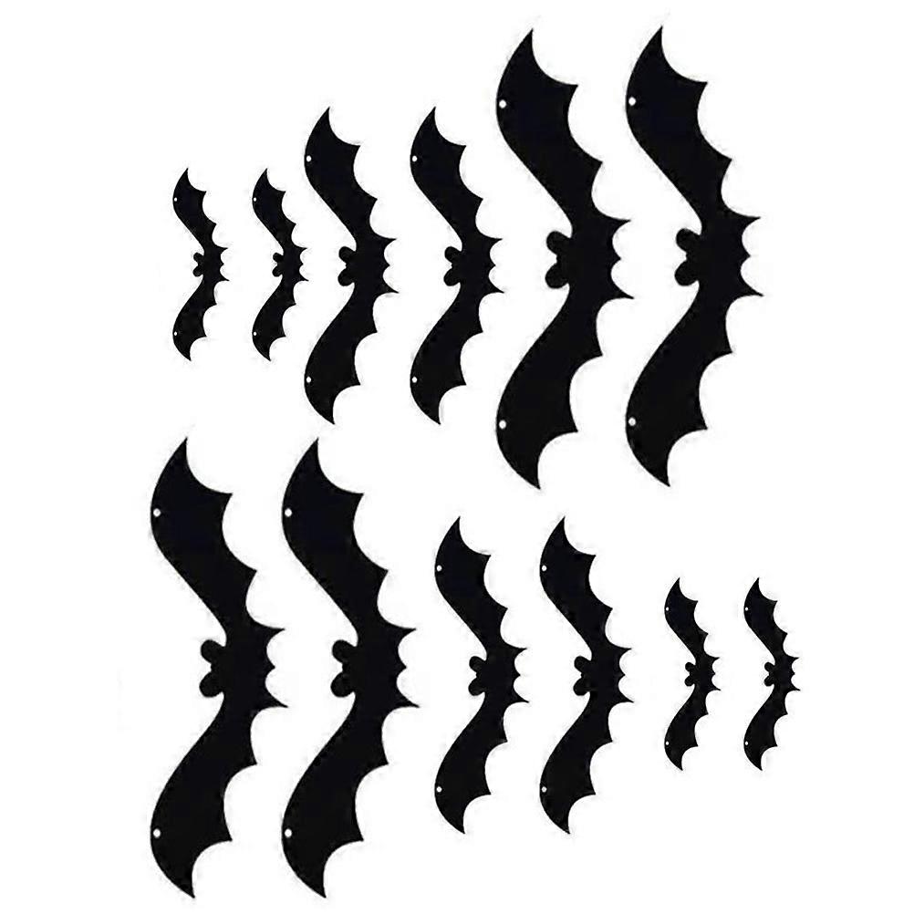 Simulation Flying Bats Halloween Bat Pendant for Decoration 48Pcs Pack