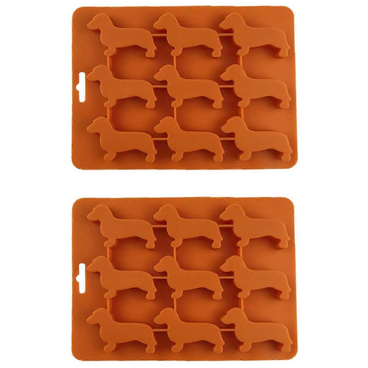 Silicone Dachshund Puppy Shaped Ice-Cube Chocolate Cookie Mold DIY Home Ice Tray,Kitchen Tools Silic