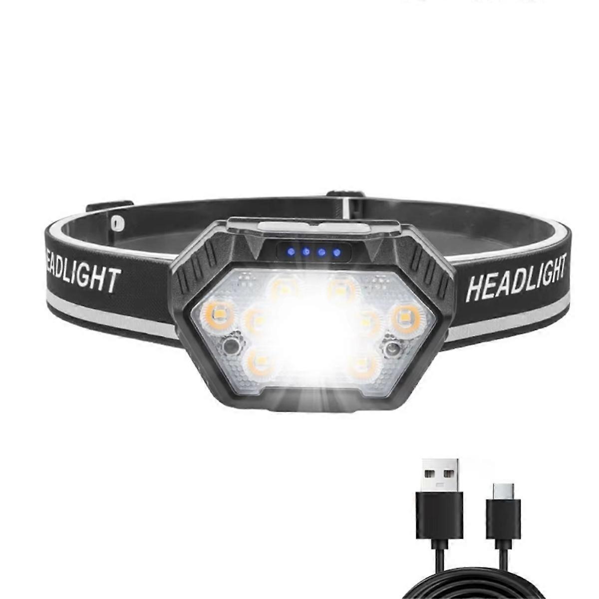 Super Bright Headlamp Motion Sensor LED Head Flashlight