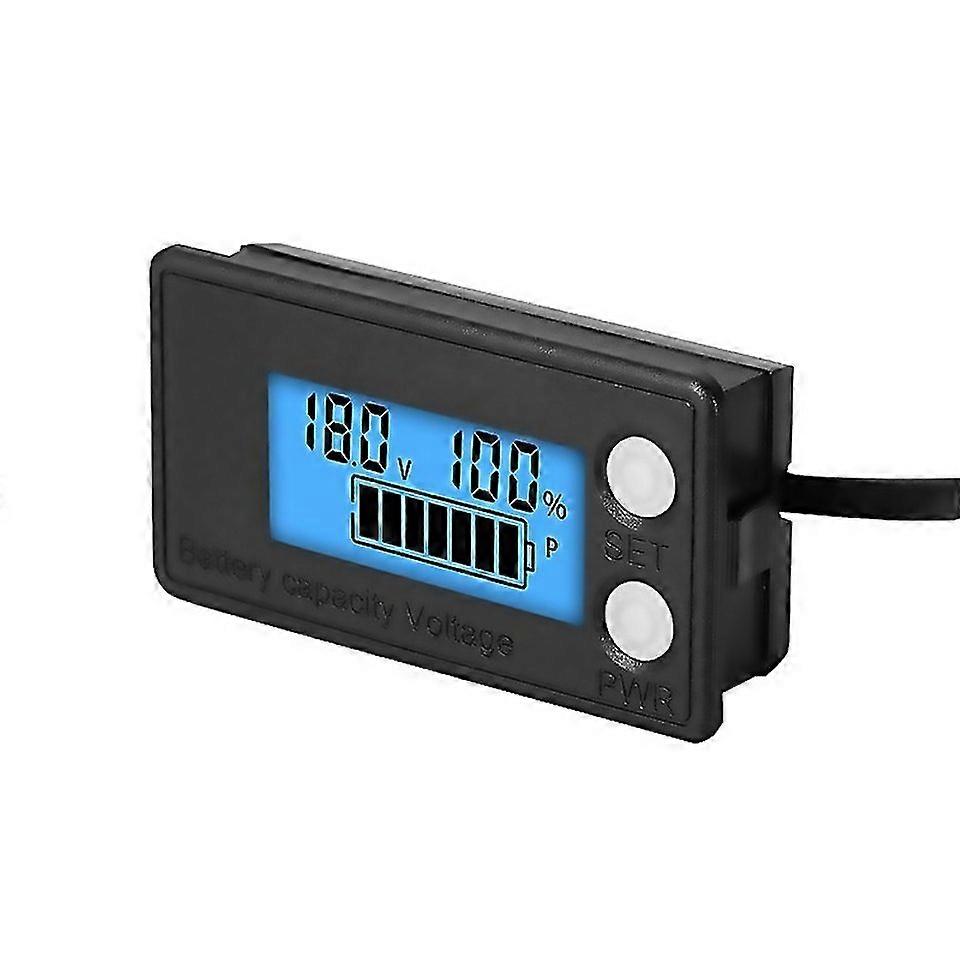 For Waterproof Lcd Twowire Leadacid Lithium Battery Digital Display Voltage Meter 8100v Blue