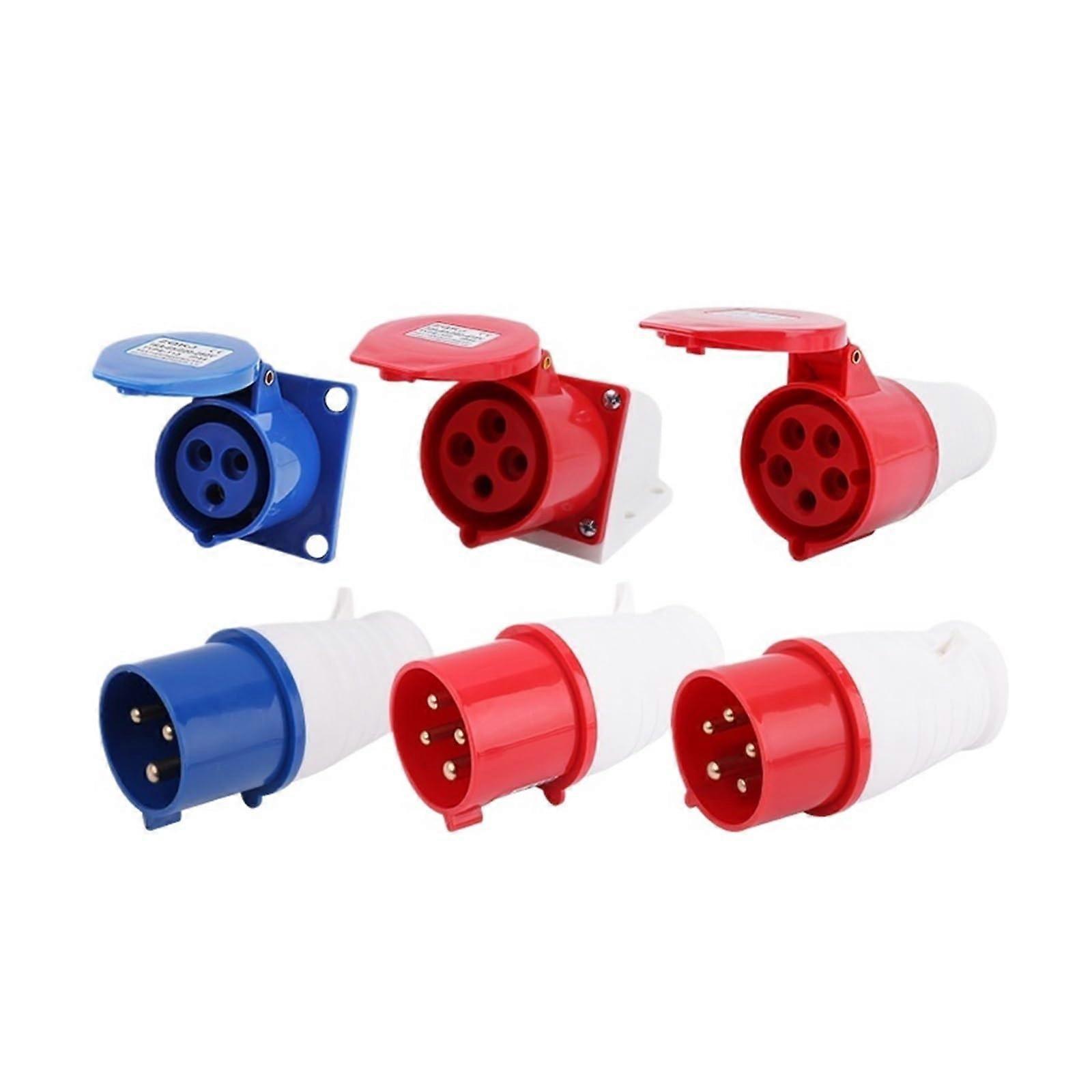 Industrial Waterproof Connector 16A/32A Power Aviation Plug, Surface Mounted Concealed Socket, 5Core 32A Model 325, 5V