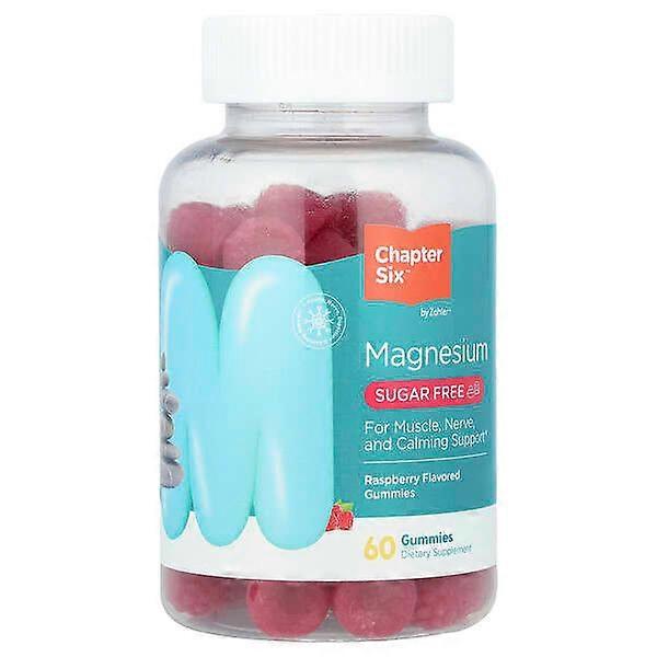 Chapter Six, Magnesium Gummies, Sugar Free, Raspberry, 60 Gummies (100 mg per Gummy)