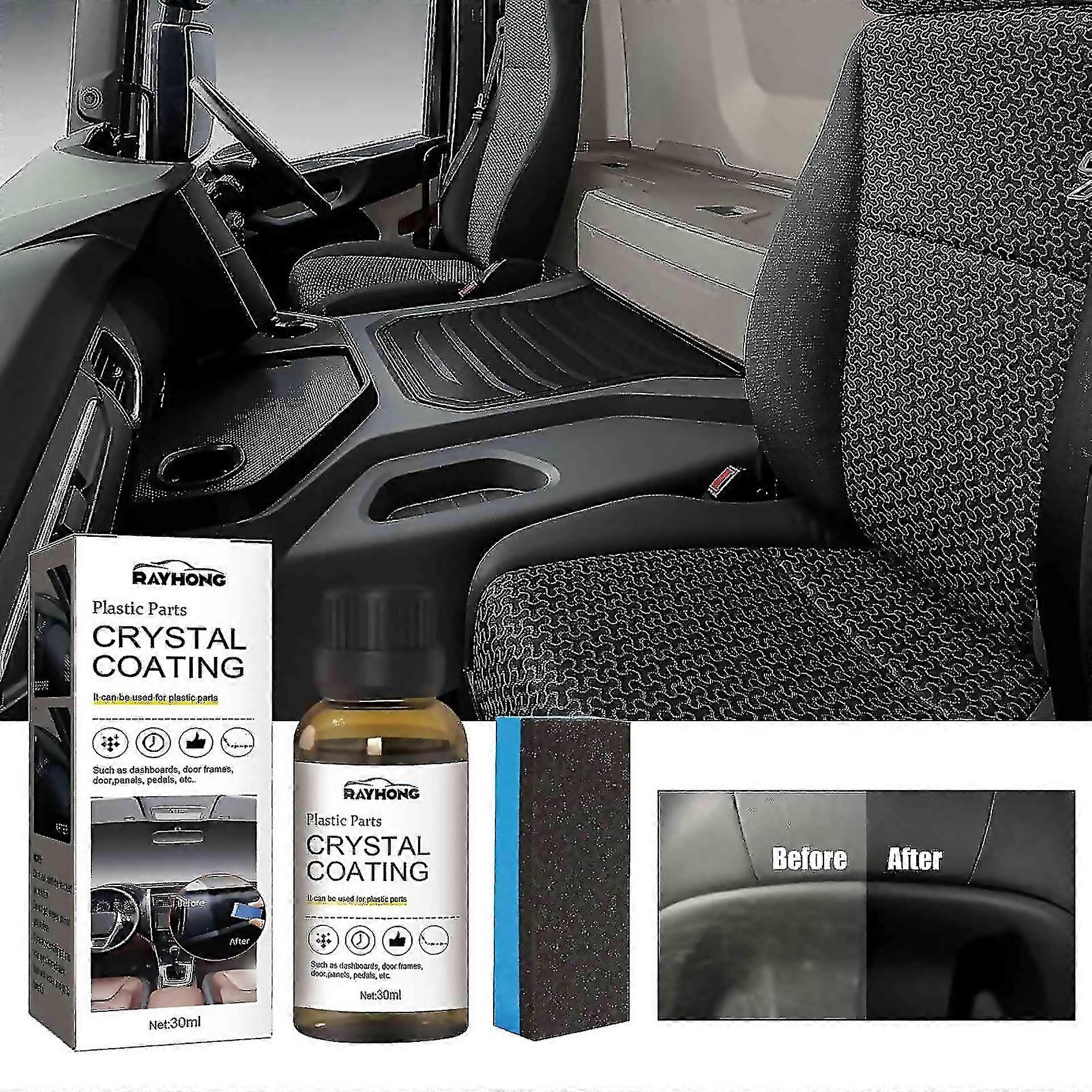 For Plastic Parts Crystal Coating Easy To Use Car Refresher Great Gloss Retention And Protection30ml