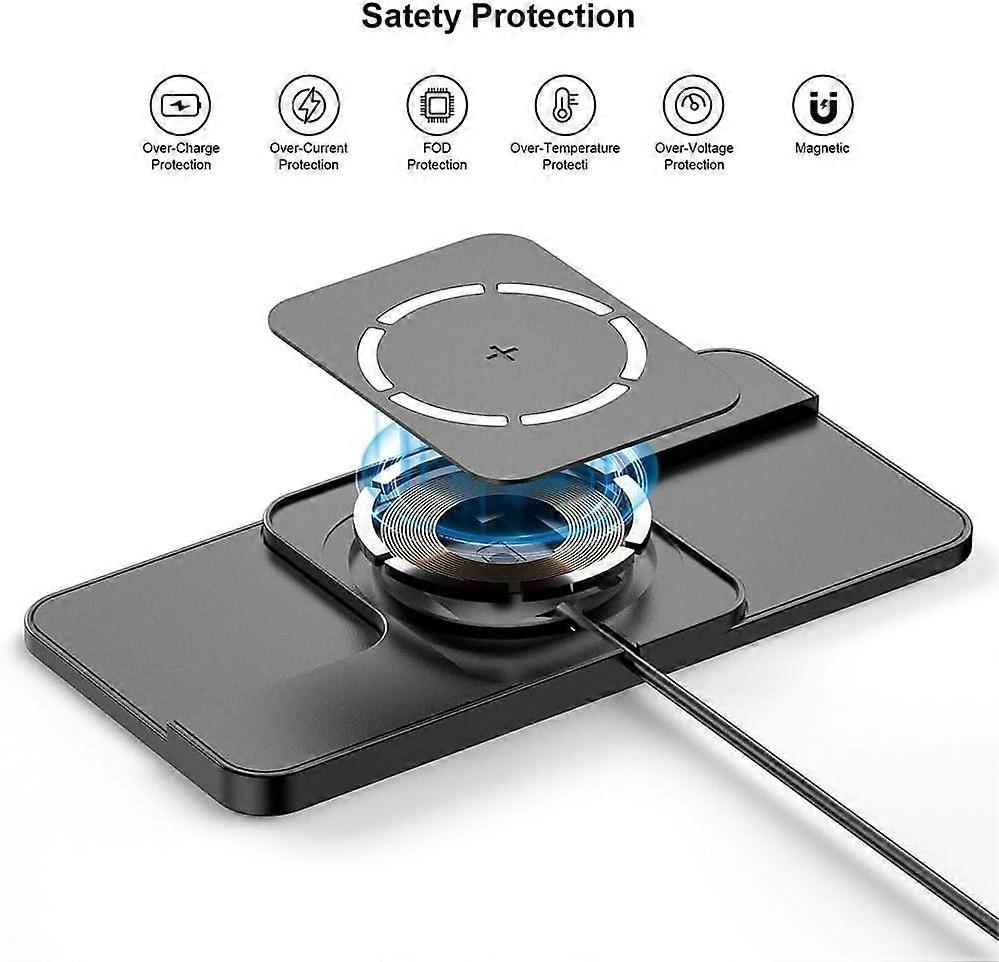 Antislip Wireless Charger For Car Dashboard With Phone Stand Function