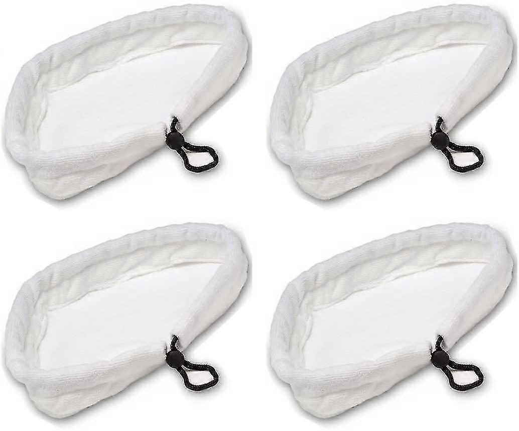 4pcs Home Clean Steam Mop Réutilisable Remplacement Microfibre Serviettes de nettoyage Chiffons lavables