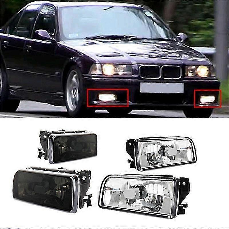 Left & Right Front Bumper Headlight Fog Lamps Housing for E36 318I 318Ti 1992-1998 Car Fog Lights Co