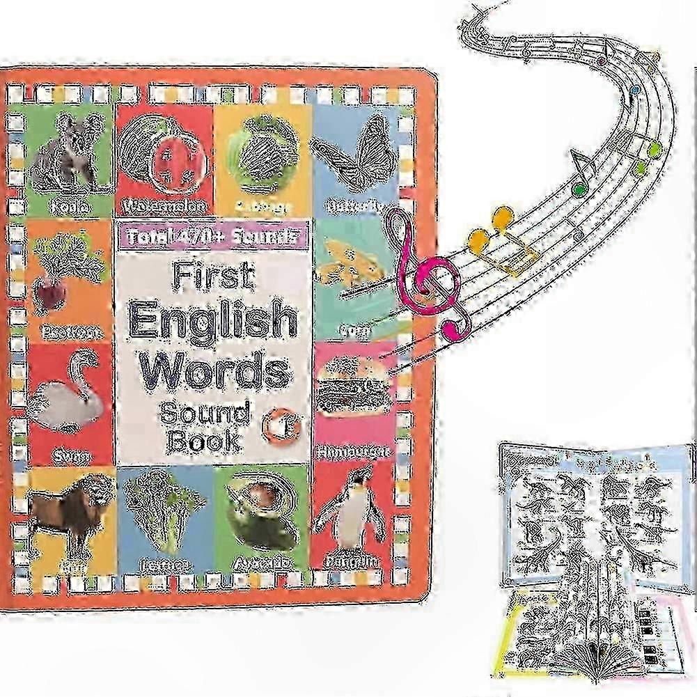 Interactive Sound Book for Preschoolers with 470+ Words and 21 Themes, Early Learning Word Game for Kids