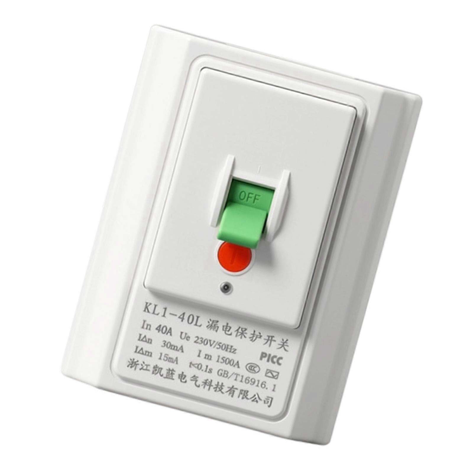 40A Leakage Special Protector Energy Efficient Air Conditioner Leakage Protector Switches For Water Heater Systems Multicolor