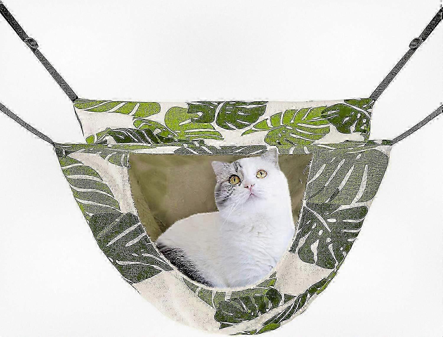 Soft Hanging Pet Bed, Double Layer Hammock for Small Animals like Kittens, Ferrets, Puppies, and Rabbits, 2 Level Indoor Bed for Spring/Summ
