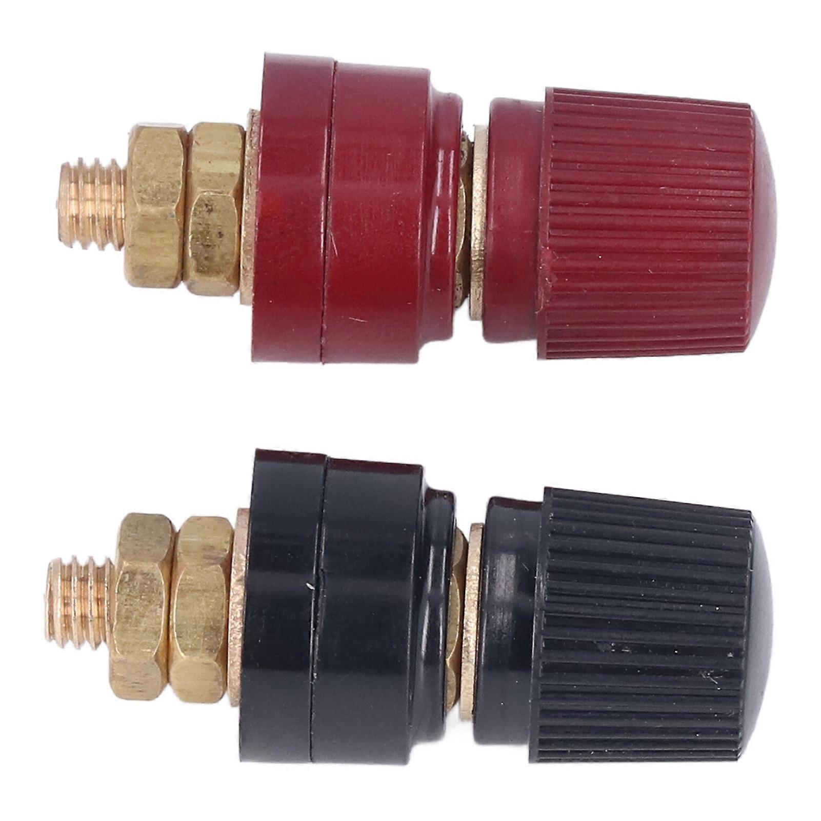 5Sets Power Terminal Stabil överföring Enkel installation Flexibel M6 Svart Röd Spänningsregulator Kopplingsplint för RV