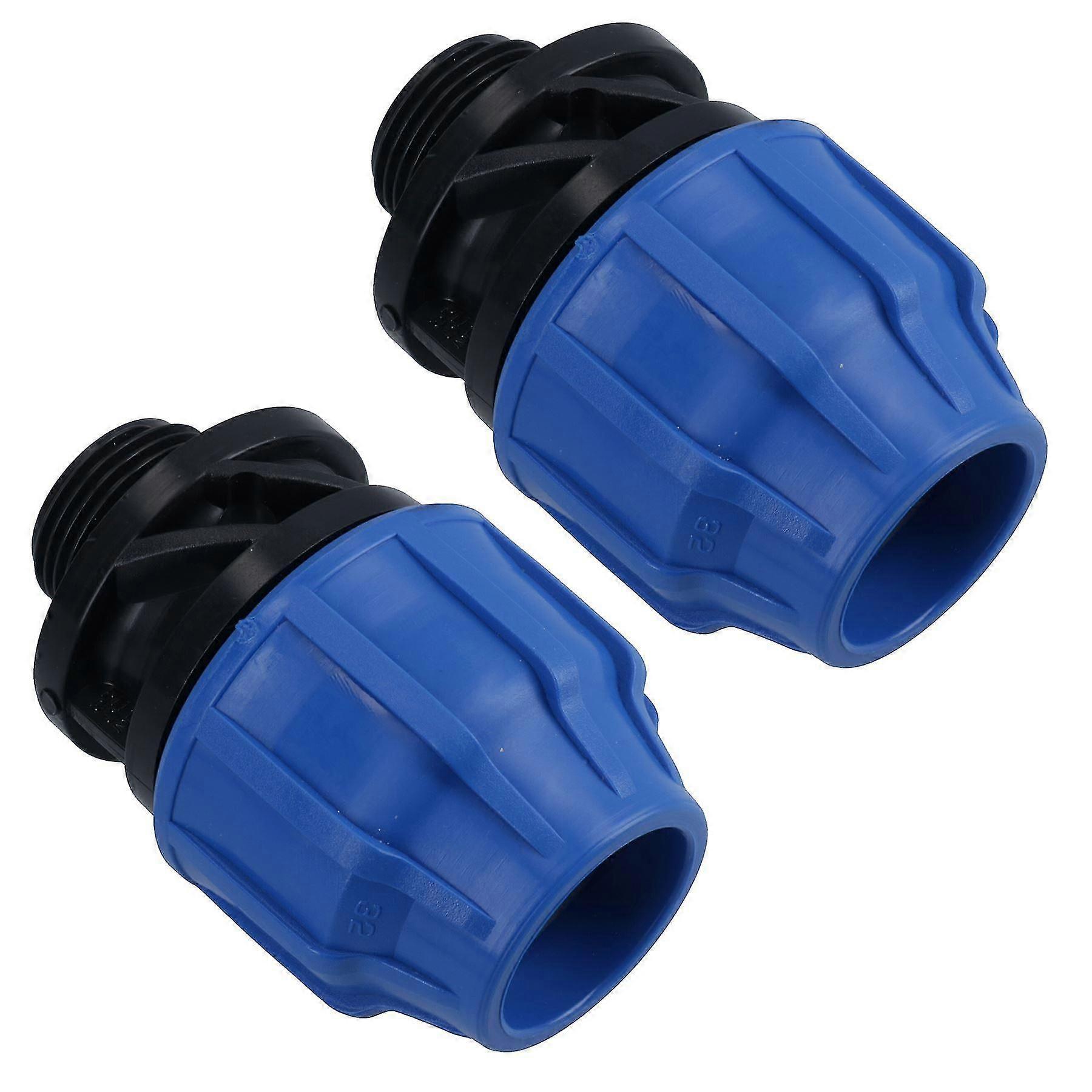 32mm X 1" Mdpe Male Adapter Compression Coupling Fitting Water Pipe 2pk