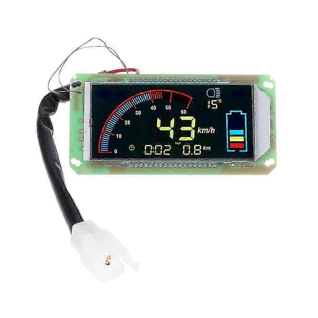 48V 60V 72V Motorcycle Speed Gauge - Bright Color Display for Industrial Environments